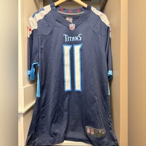Nike AJ Brown Navy Tennessee Titans Game Jersey Large